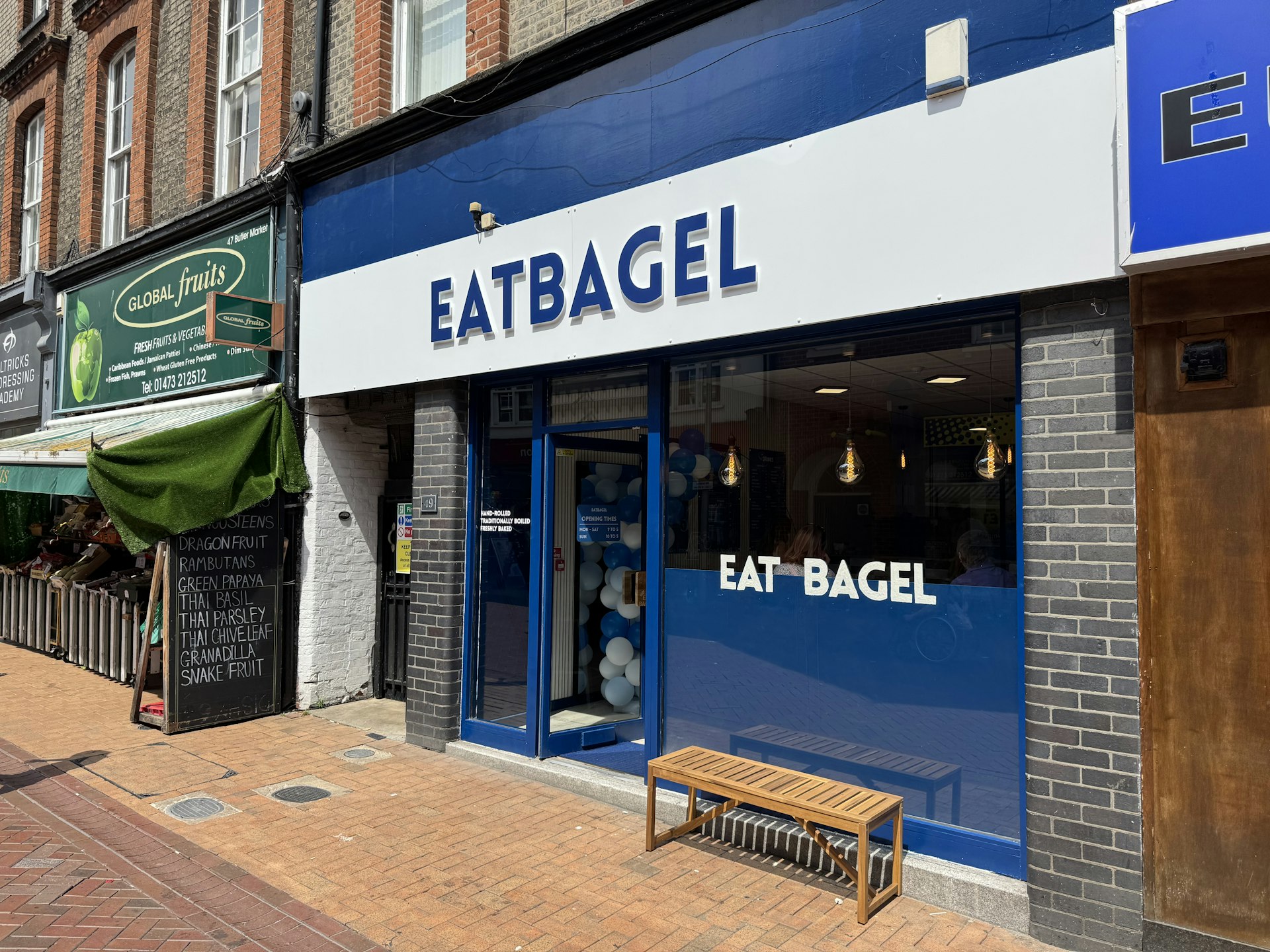 Eat Bagel on Butter Market in Ipswich